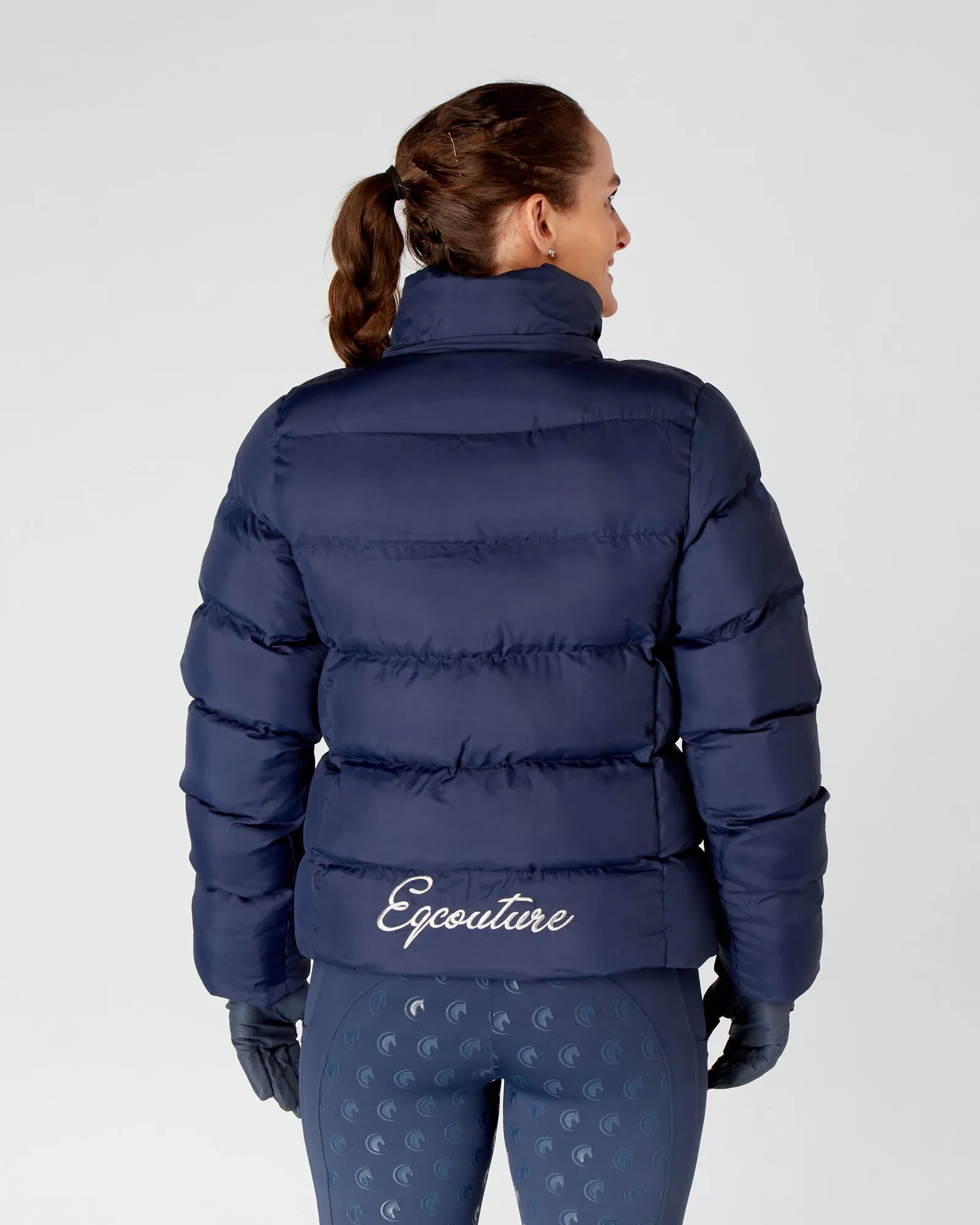 Exclusive Short Navy Puffer Coat  / Jacket - Detachable Hood