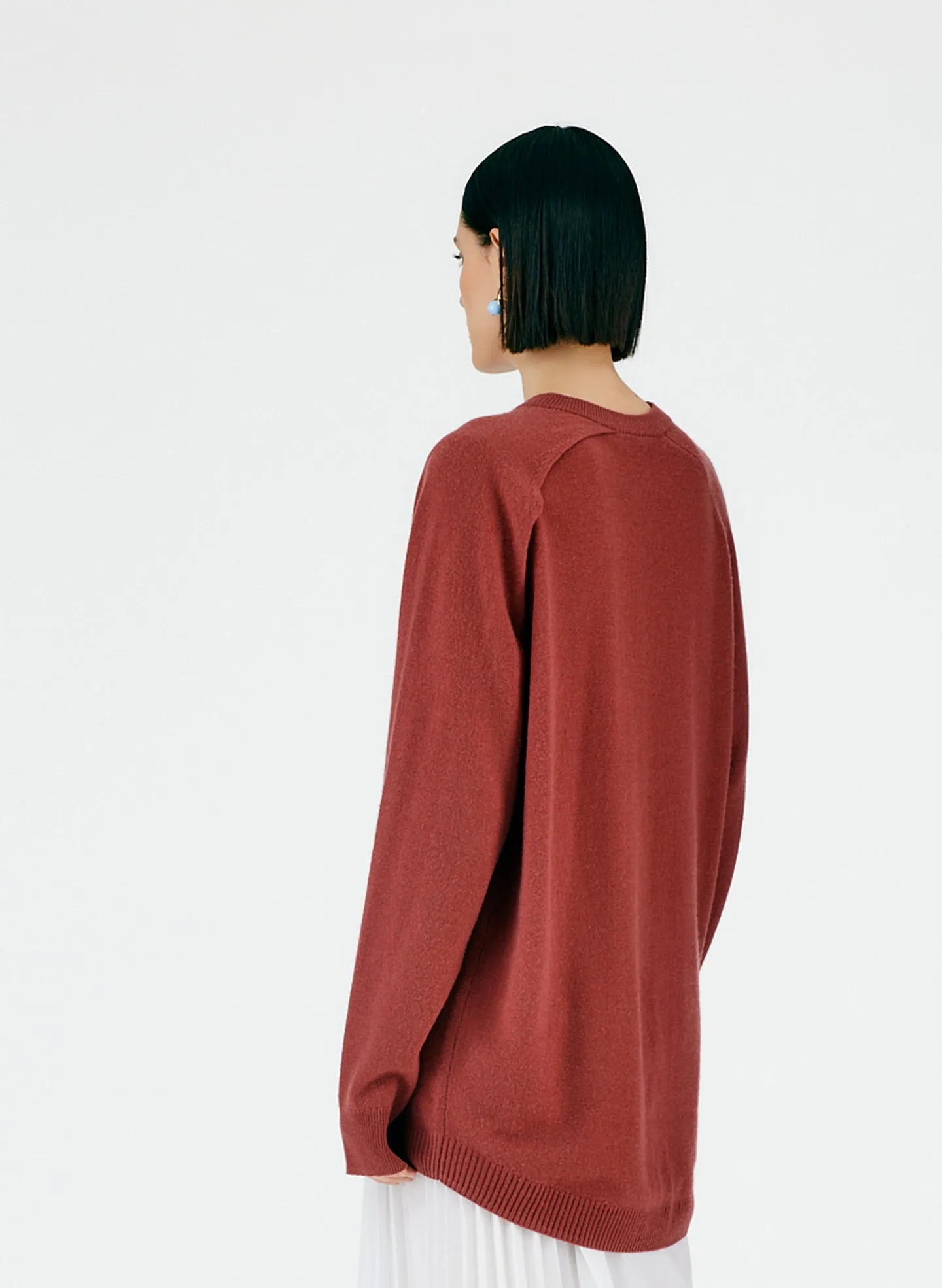 Feather Weight Cashmere Cutout Sleeve Pullover