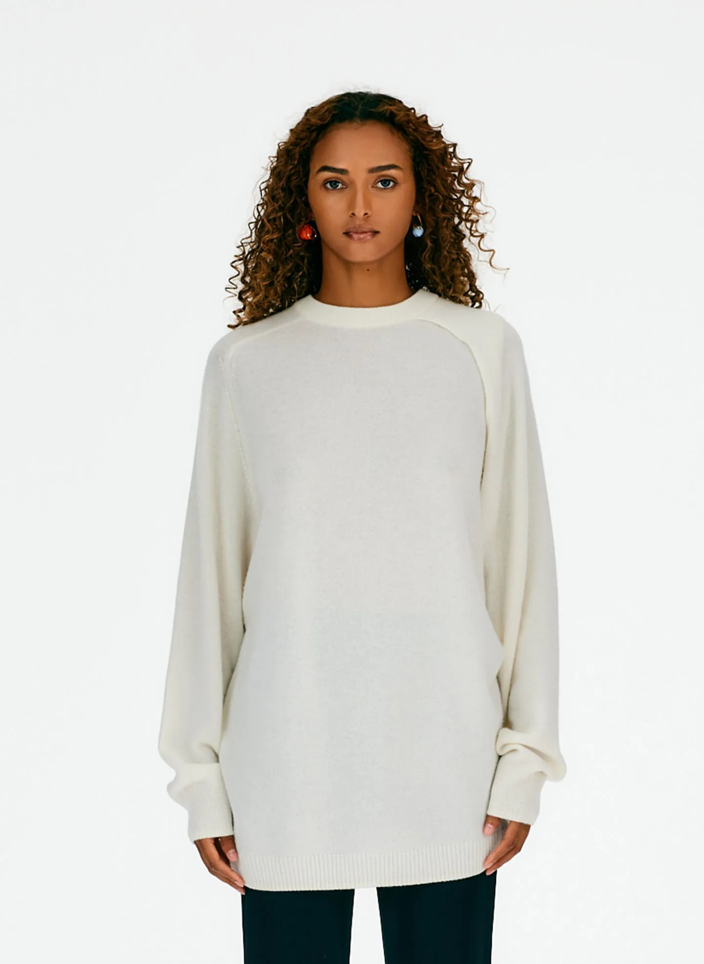 Feather Weight Cashmere Cutout Sleeve Pullover