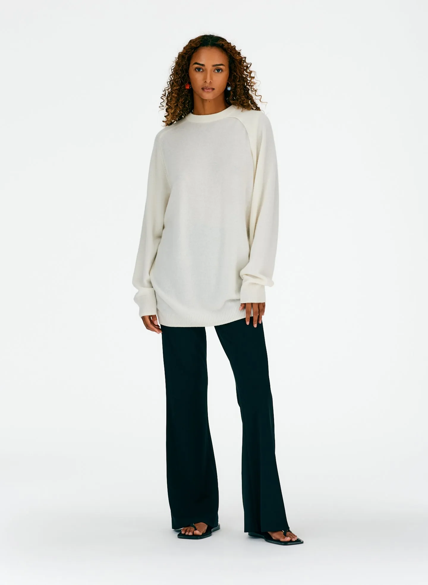 Feather Weight Cashmere Cutout Sleeve Pullover