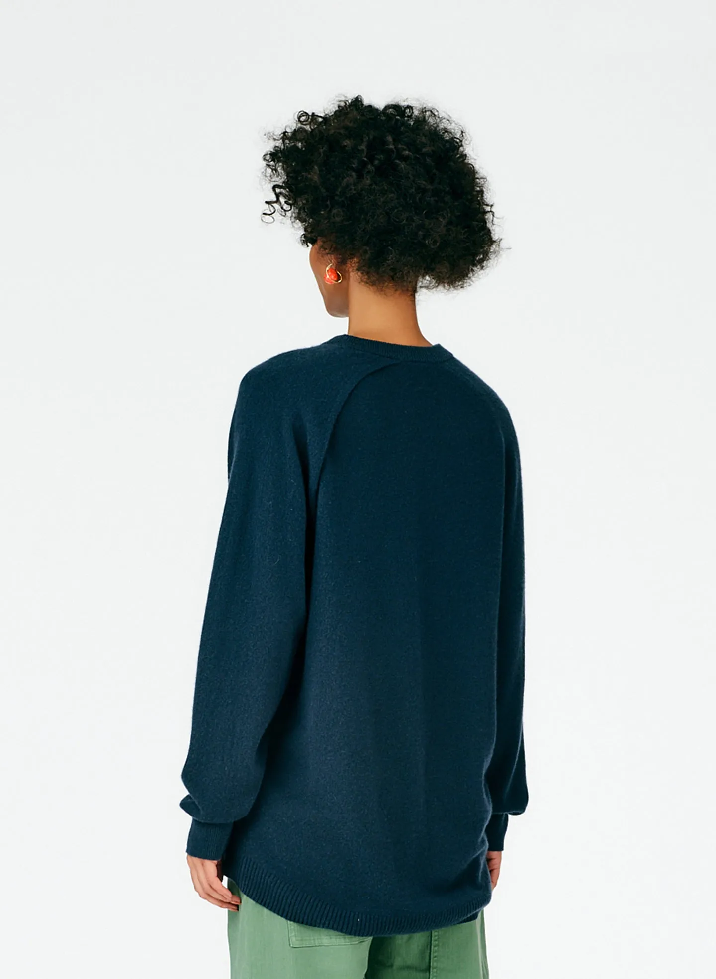 Feather Weight Cashmere Cutout Sleeve Pullover