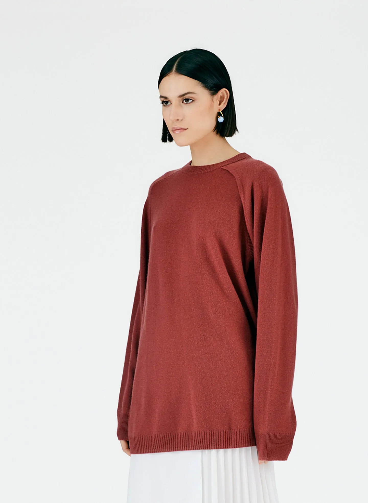 Feather Weight Cashmere Cutout Sleeve Pullover