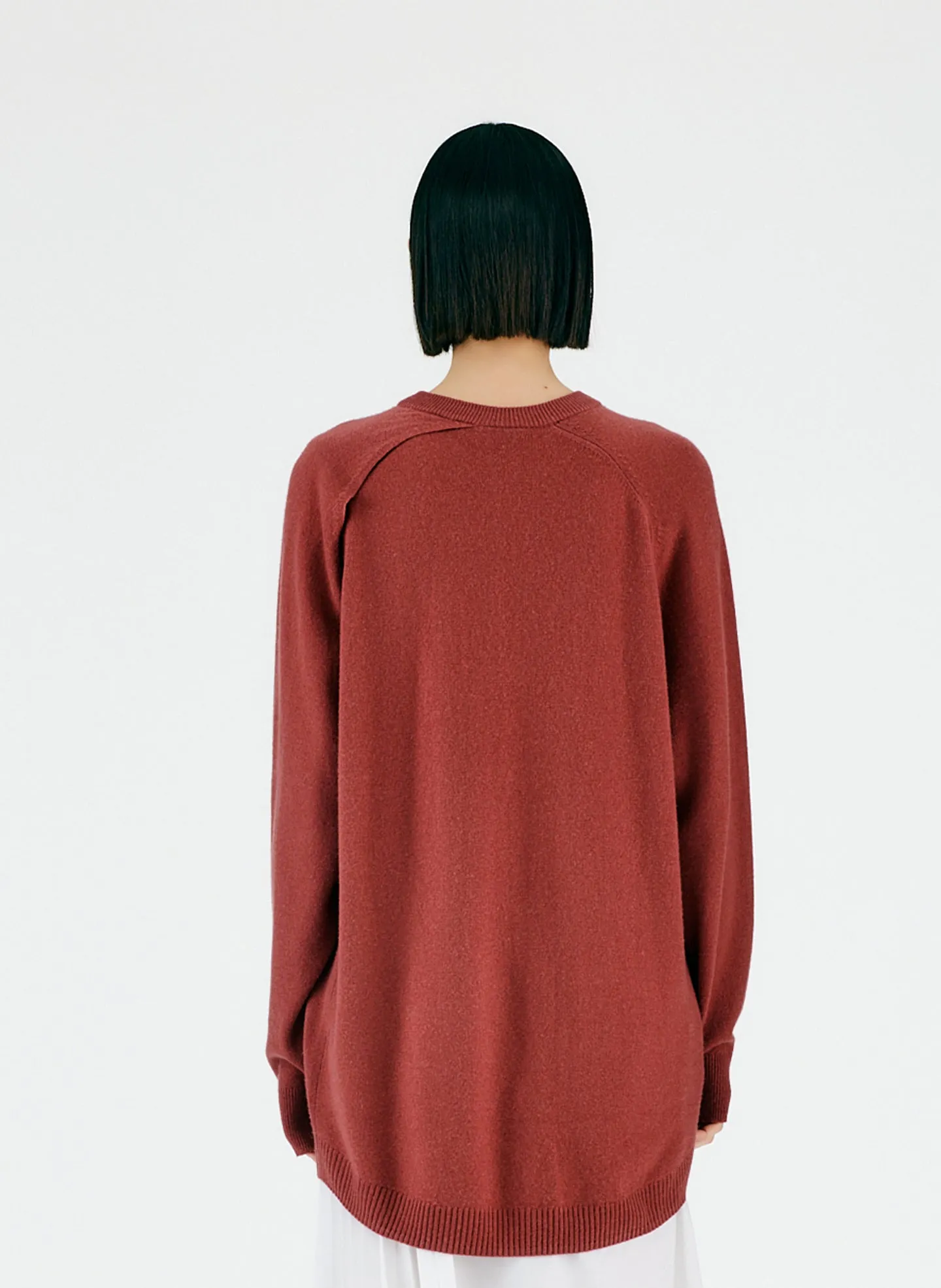 Feather Weight Cashmere Cutout Sleeve Pullover