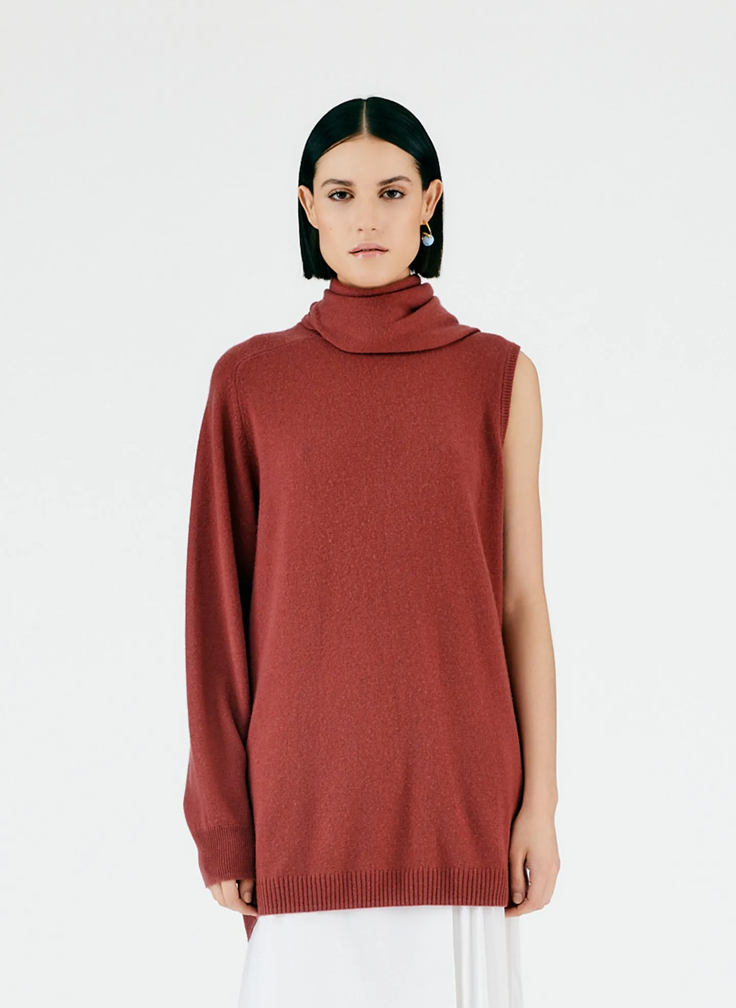 Feather Weight Cashmere Cutout Sleeve Pullover