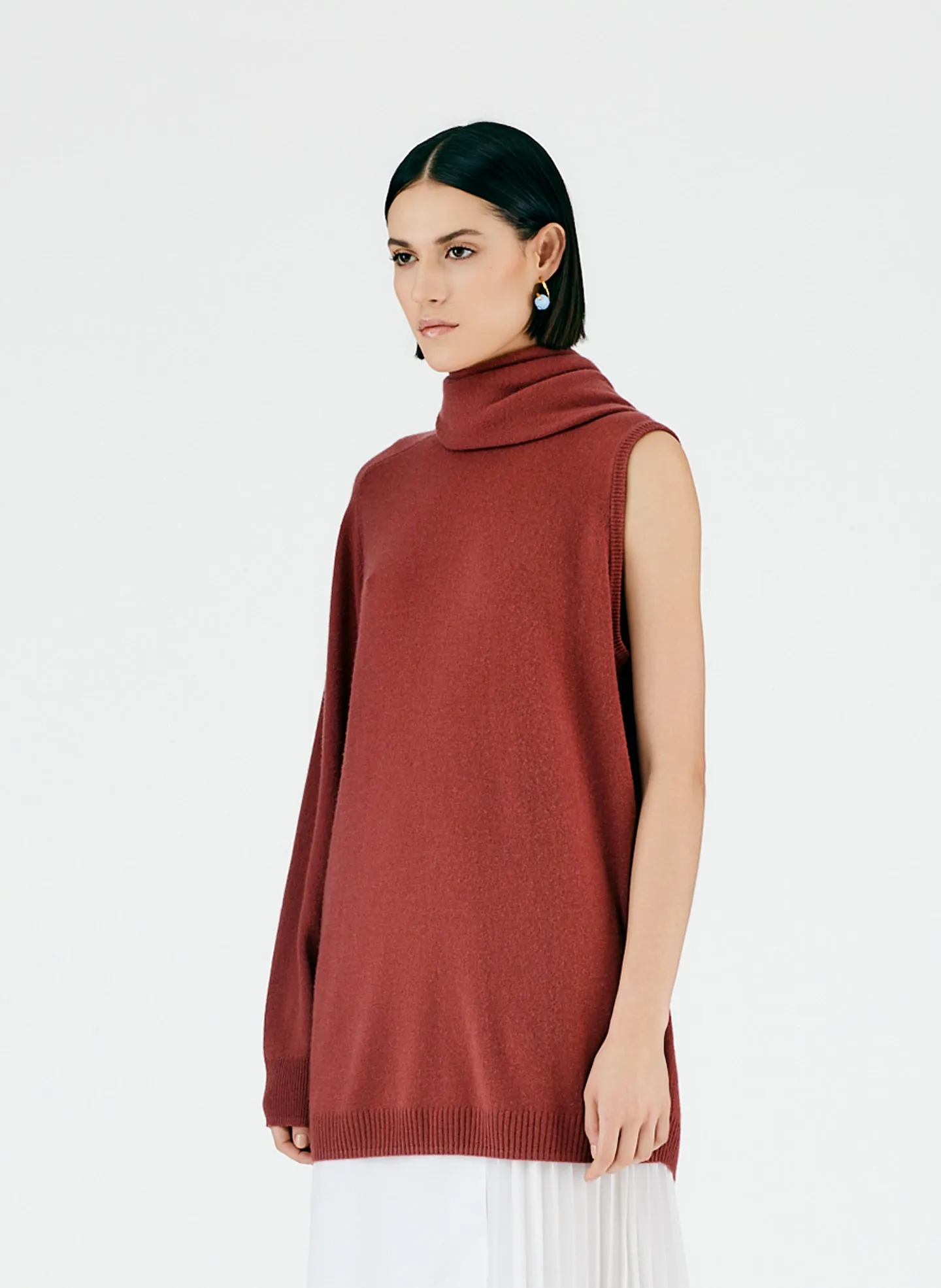 Feather Weight Cashmere Cutout Sleeve Pullover