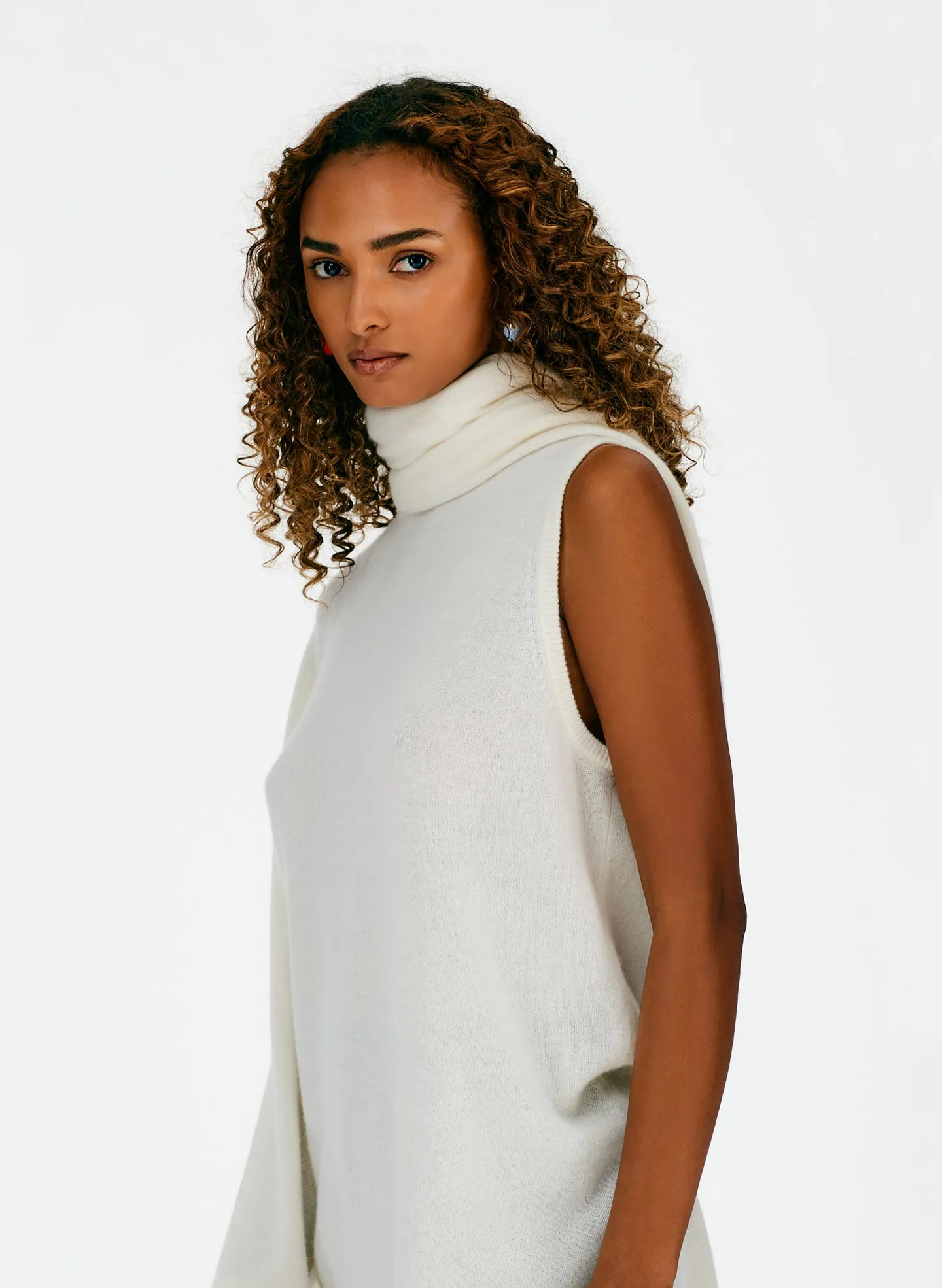 Feather Weight Cashmere Cutout Sleeve Pullover