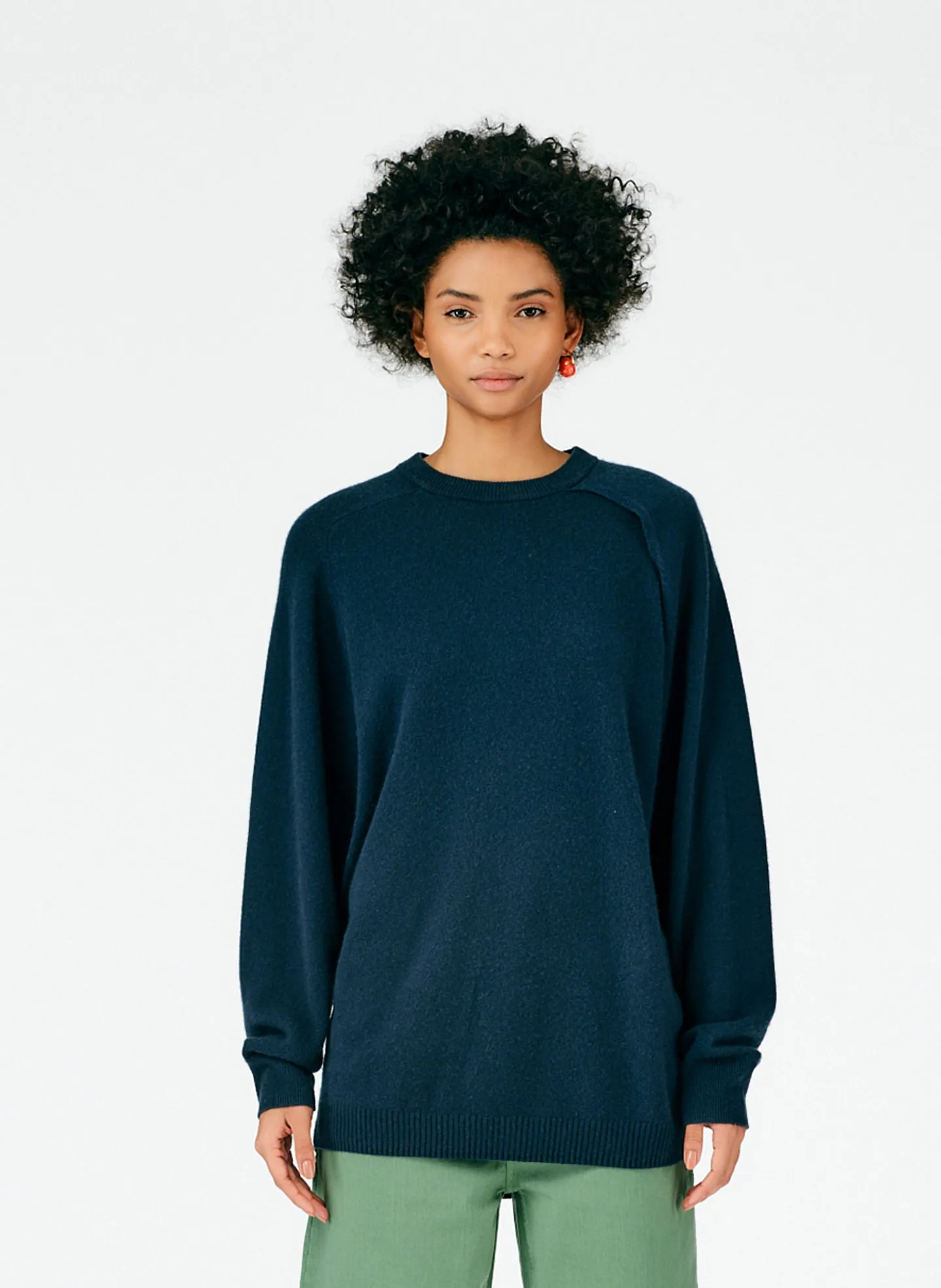 Feather Weight Cashmere Cutout Sleeve Pullover