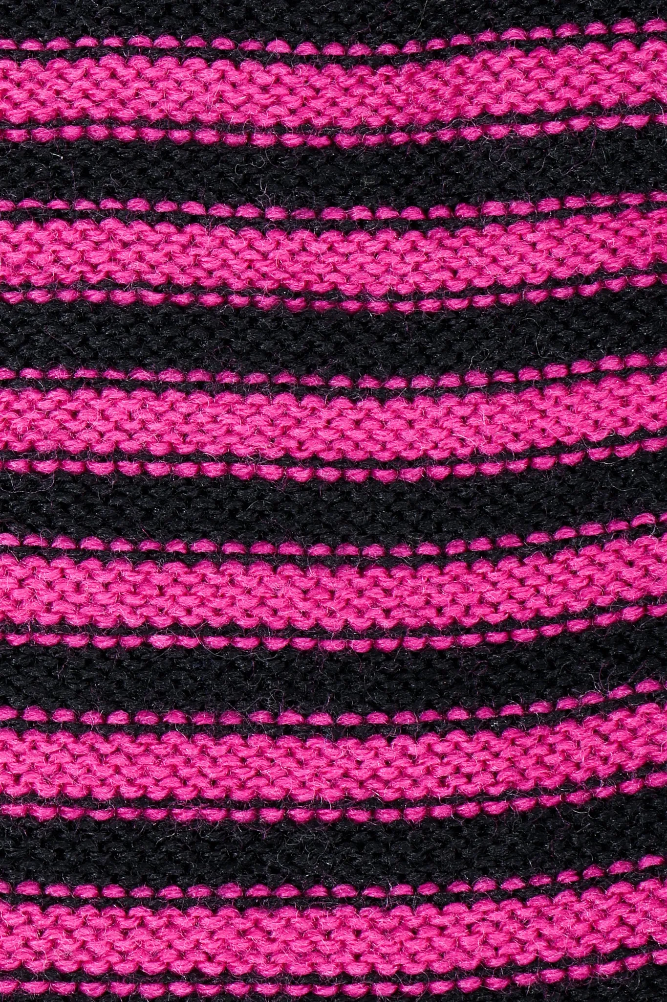 Fuchsia Stripe Knit Gloves