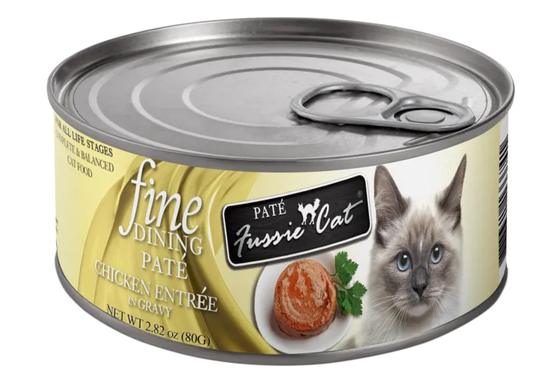 Fussie Cat Fine Dining - Pate - Chicken Entree in Gravy Canned Cat Food (2.82 oz (80g) Can)