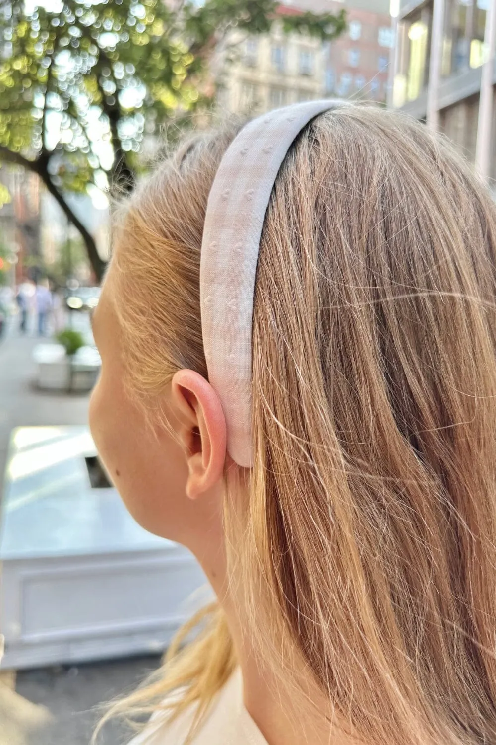 Gingham Heart Headband