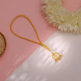 Golden Circular Swastik Lumba Rakhi