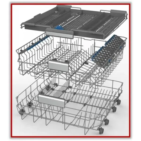 Hallman Industries 24 Inch 42 Decibel Dishwasher Panel Ready with 3 Rack, Tall Tub in Stainless Steel