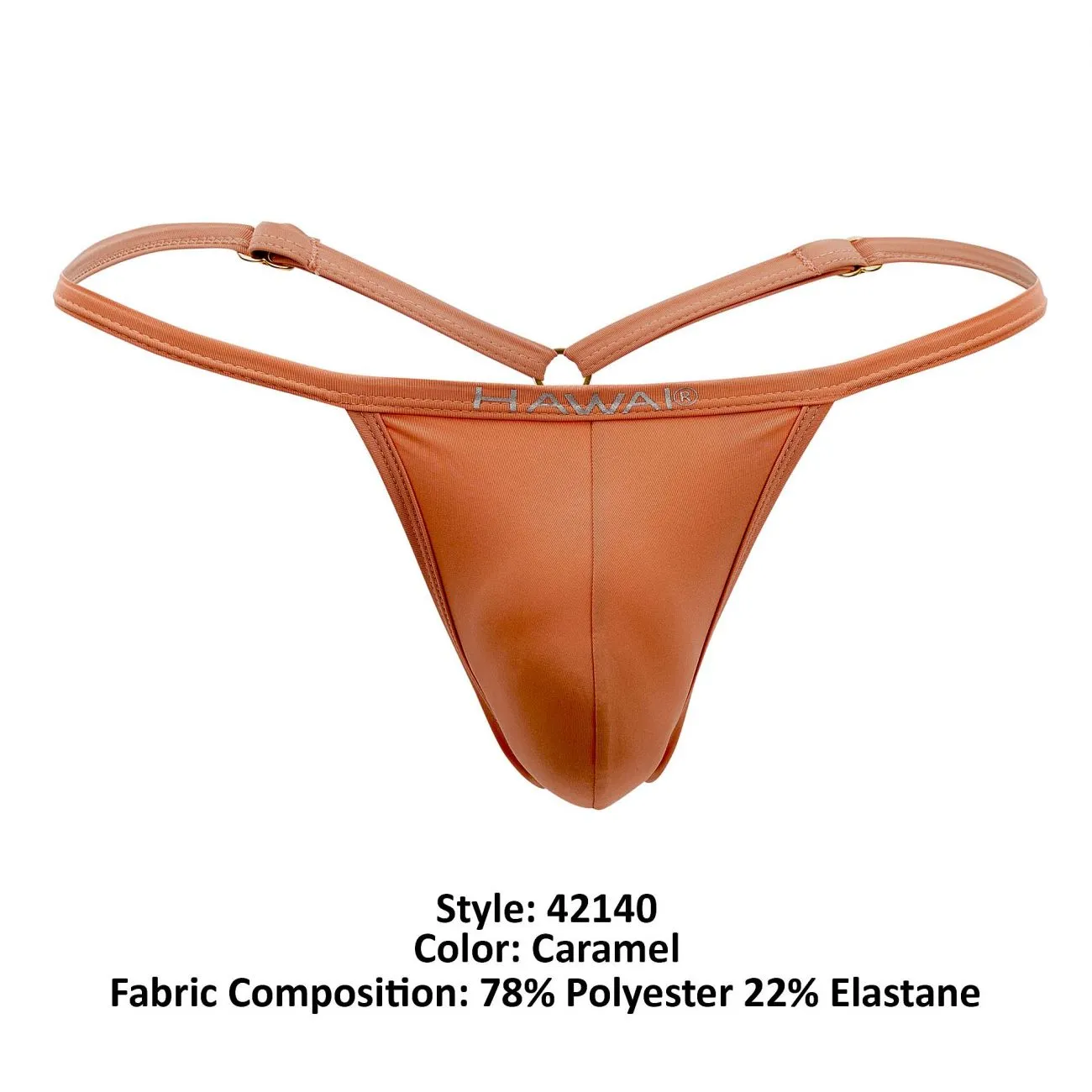 HAWAI 42140 Solid Mens G-String Caramel