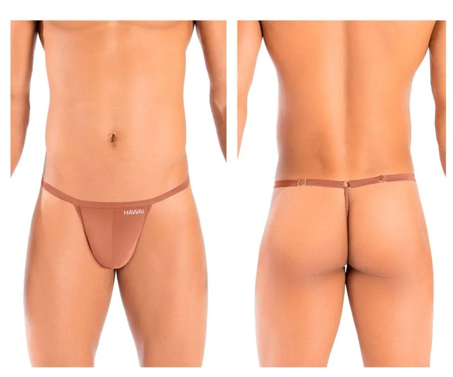 HAWAI 42140 Solid Mens G-String Caramel