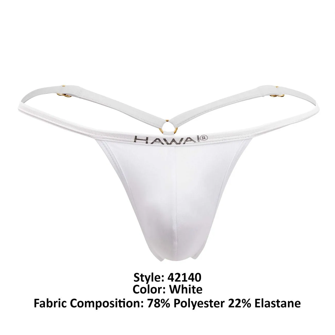 HAWAI 42140 Solid Mens G-String White