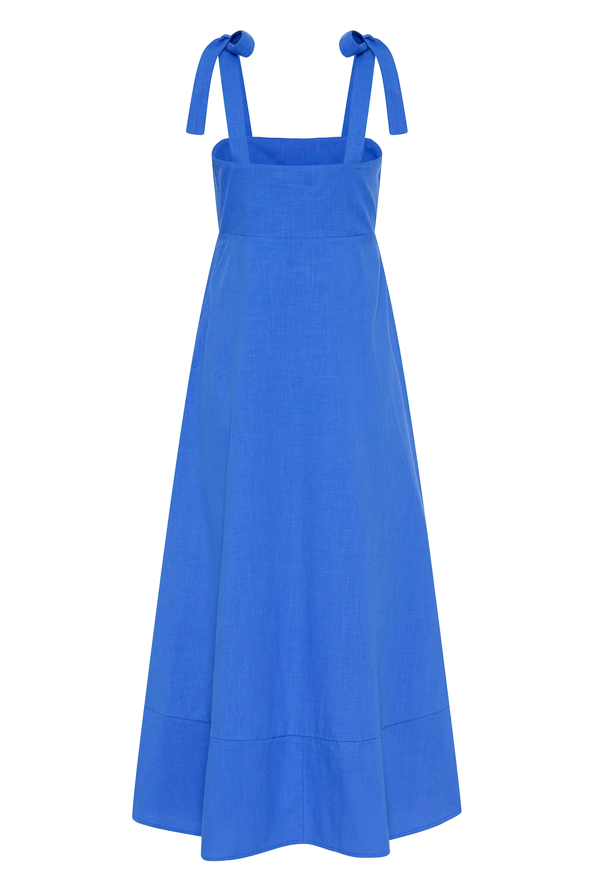 Iris Tie Dress In Caribbean Blue