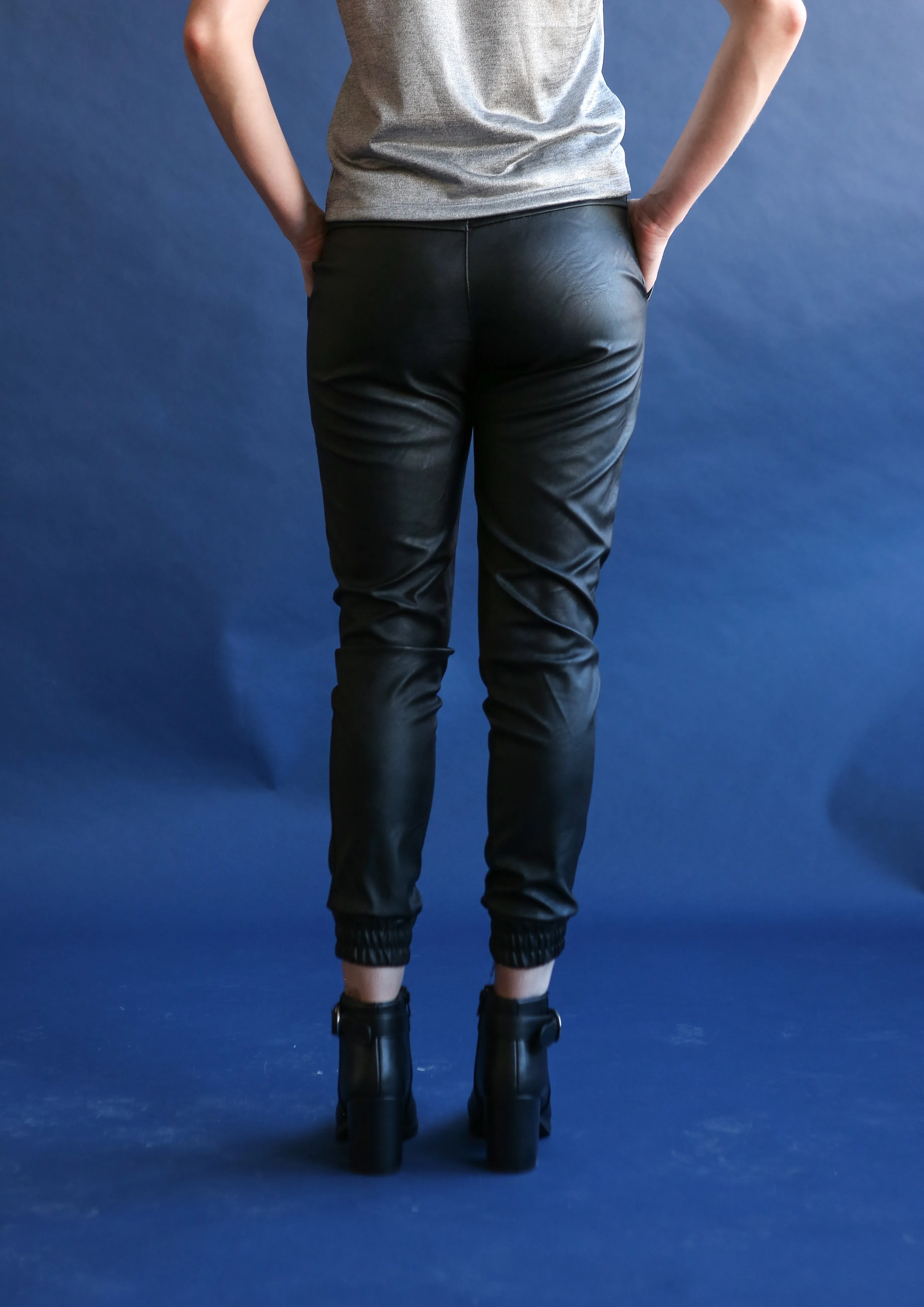 JAX Faux Leather Joggers