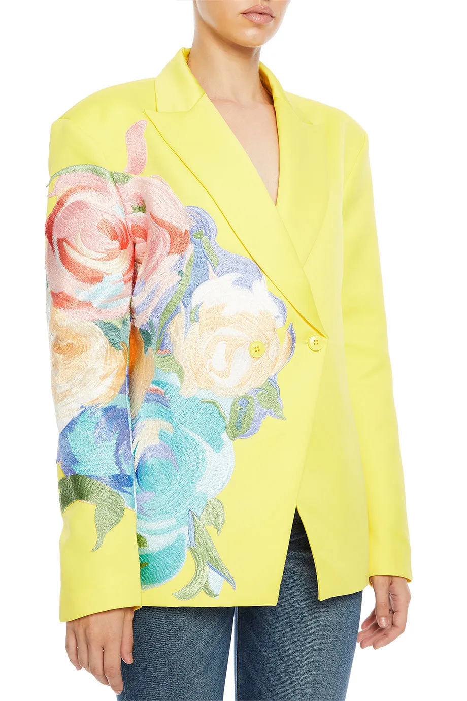 Jocelyn Embroidered Split Floral Blazer