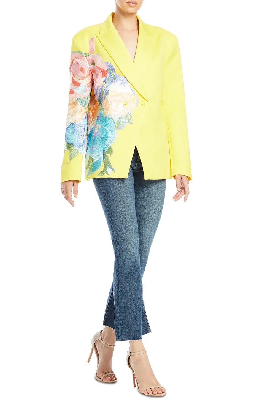 Jocelyn Embroidered Split Floral Blazer