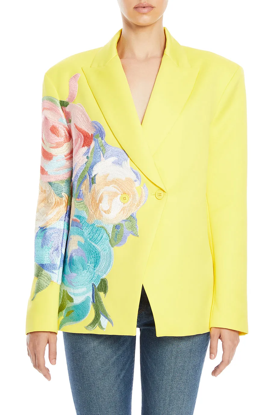 Jocelyn Embroidered Split Floral Blazer