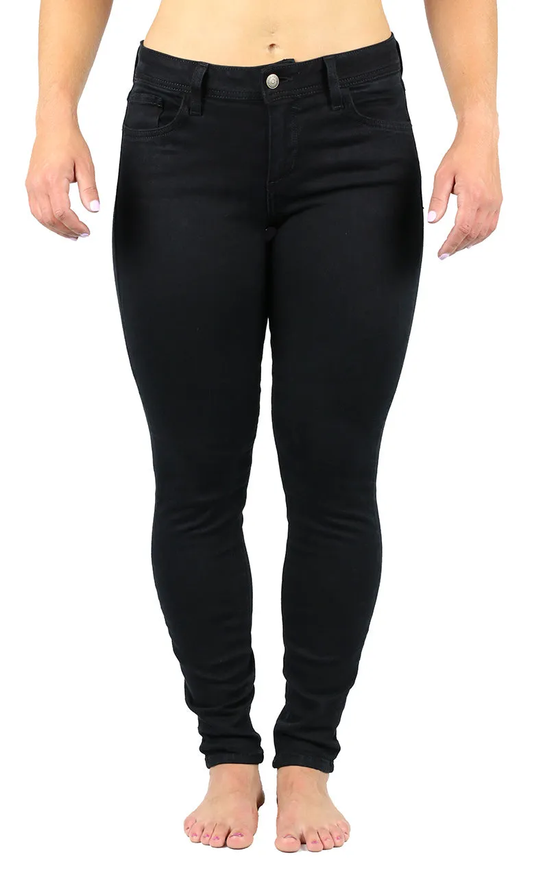 Kay Mid Rise Petite Skinny Black