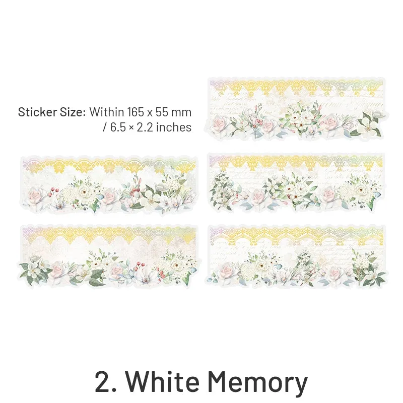 LaceFlowerDecorativeHotStampingClear TransparentSticker