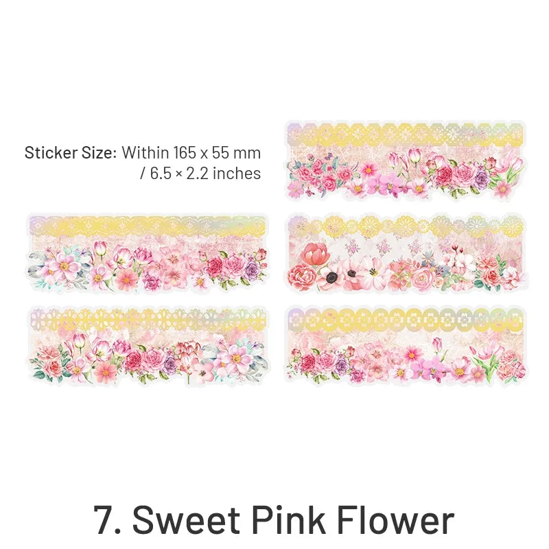 LaceFlowerDecorativeHotStampingClear TransparentSticker