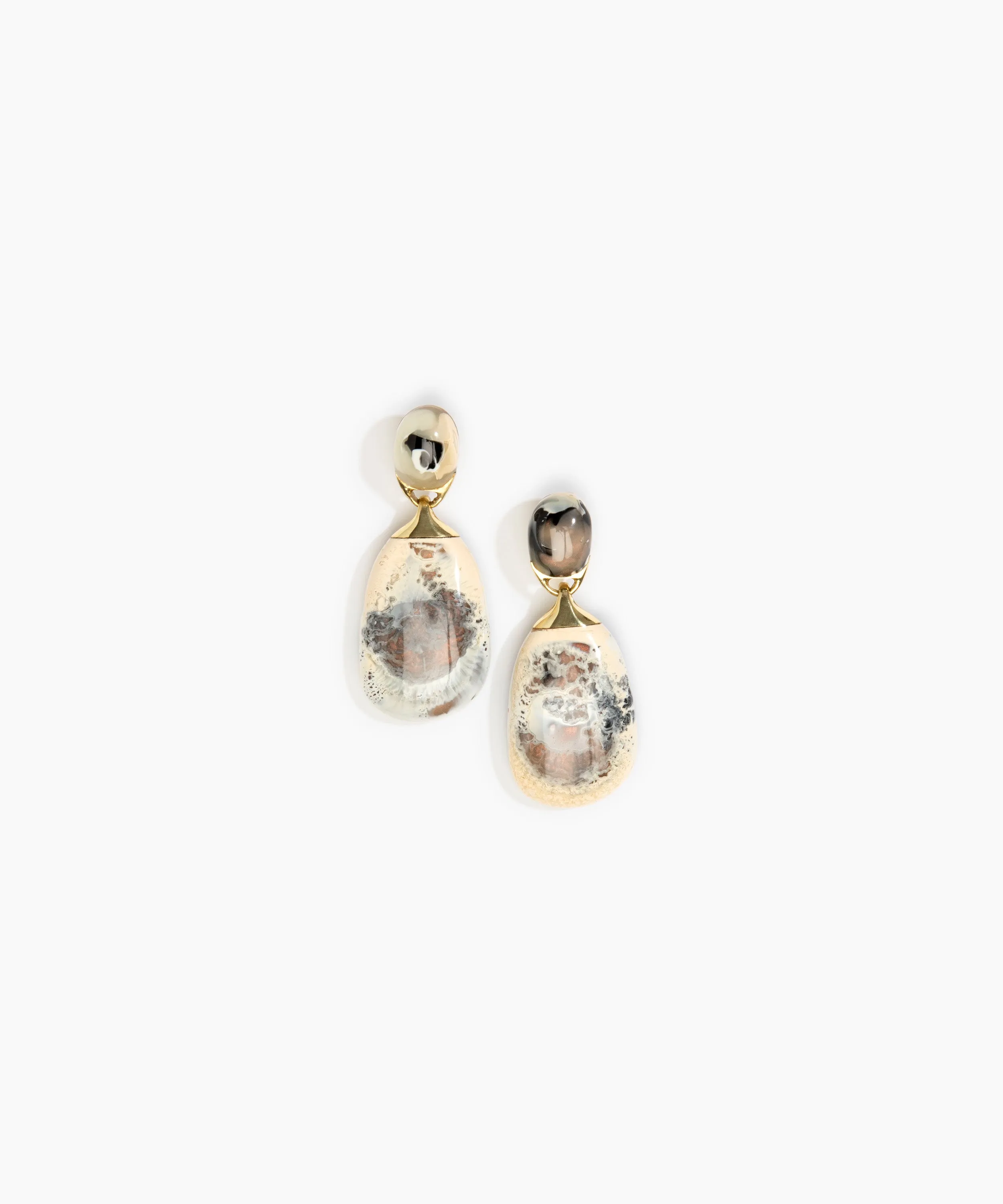 Large River Rock Earrings