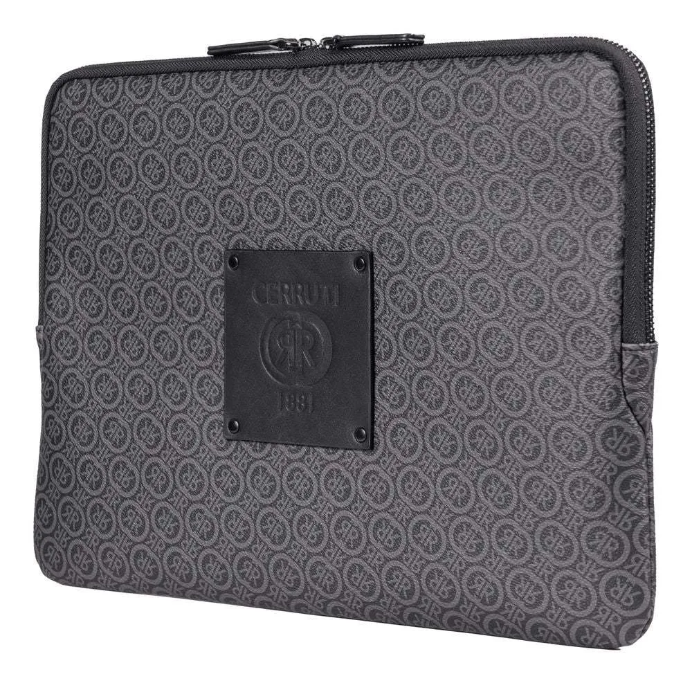 Logomania Grey Laptop Sleeve By Cerruti