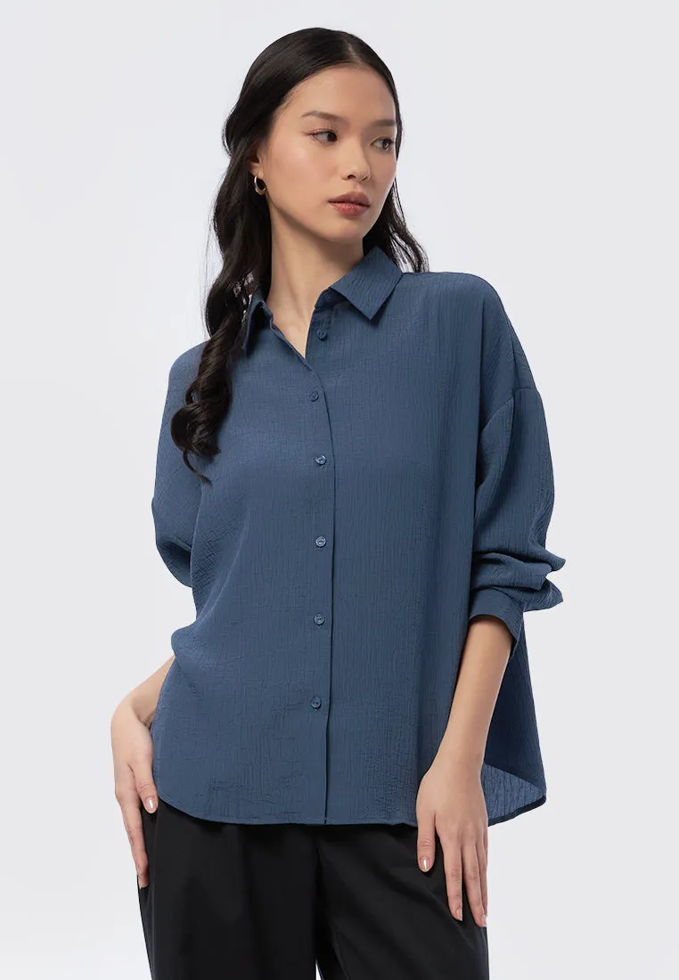 Long Sleeve Crinkle Shirt