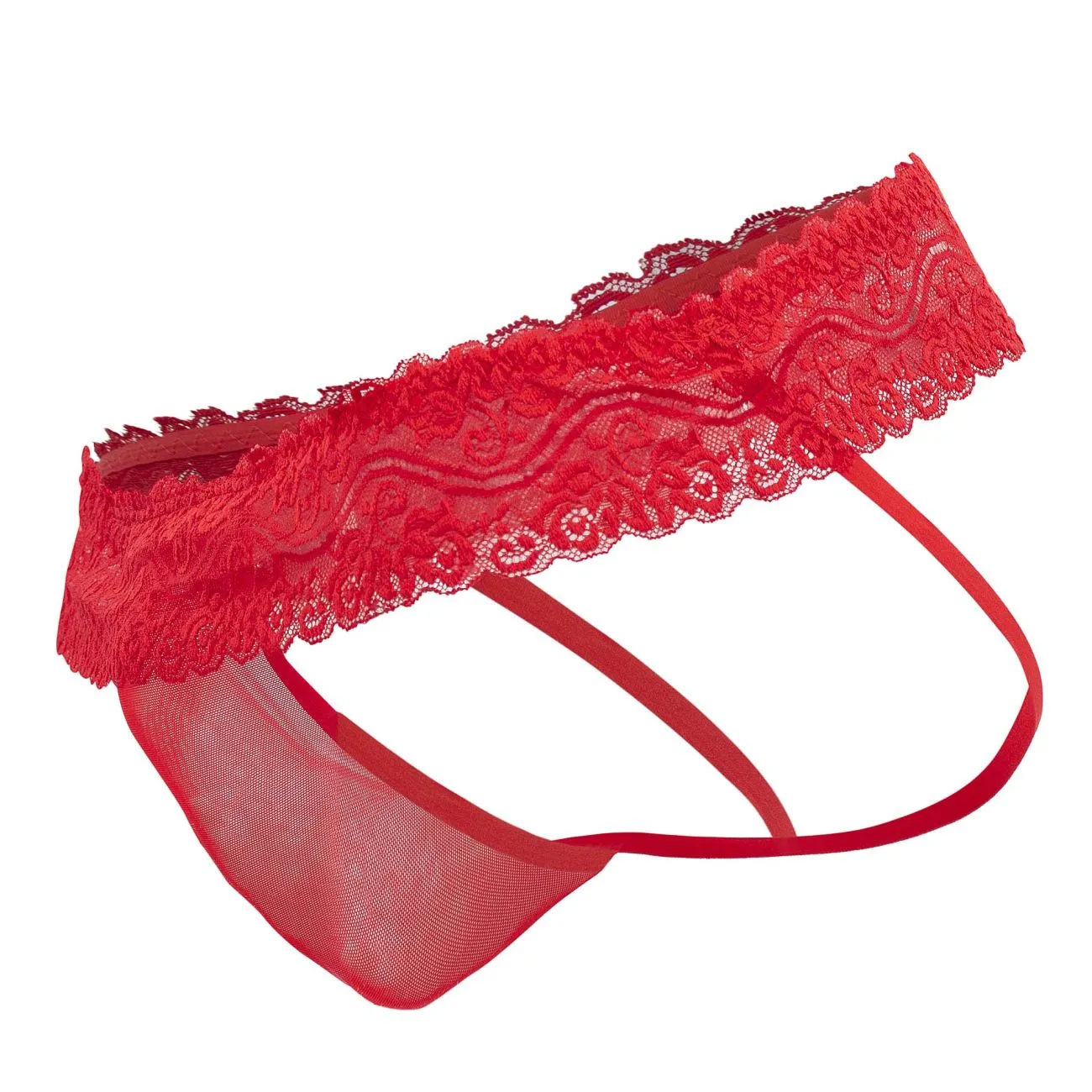 Male Power 360-280 Sassy Lace Skirt Jock Red