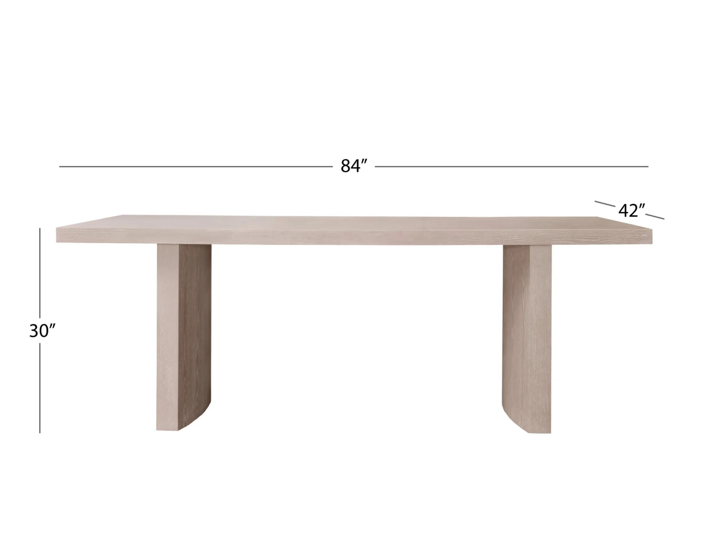 Mandy 84" Rectangular Dining Table