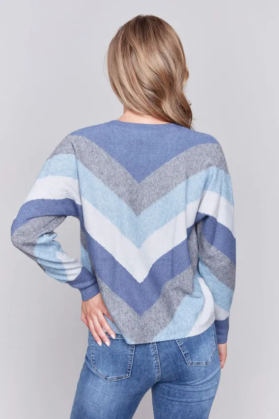 Mitered Stripe Sweater