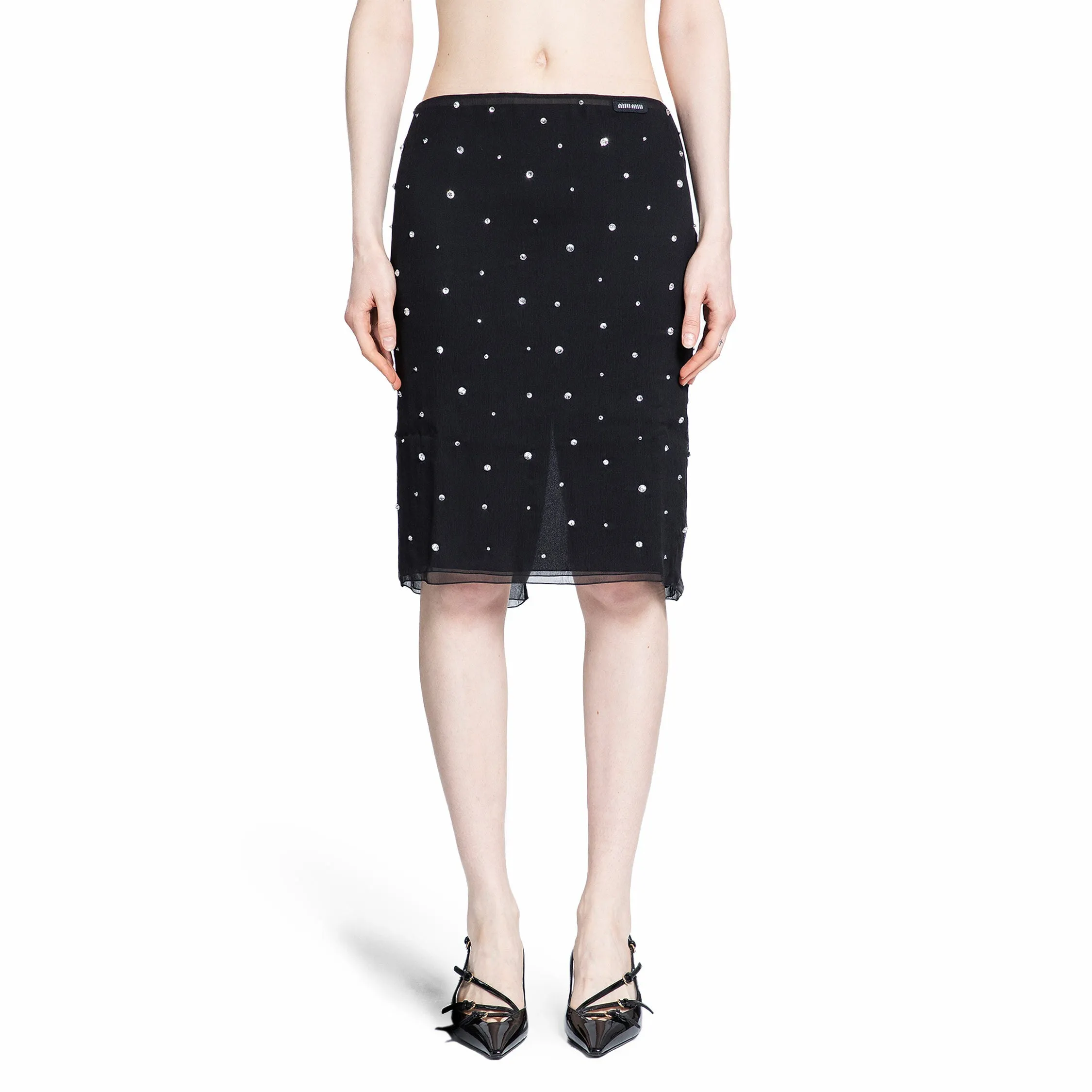 MIU MIU WOMAN BLACK SKIRTS