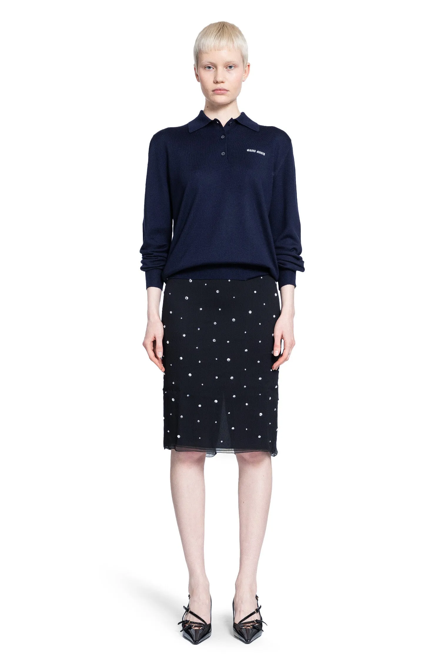 MIU MIU WOMAN BLACK SKIRTS