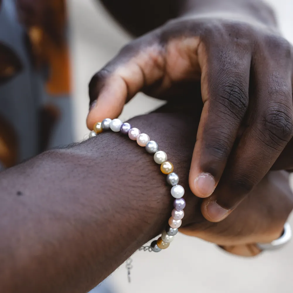 Multi Colour Pearl Bracelet (6MM)