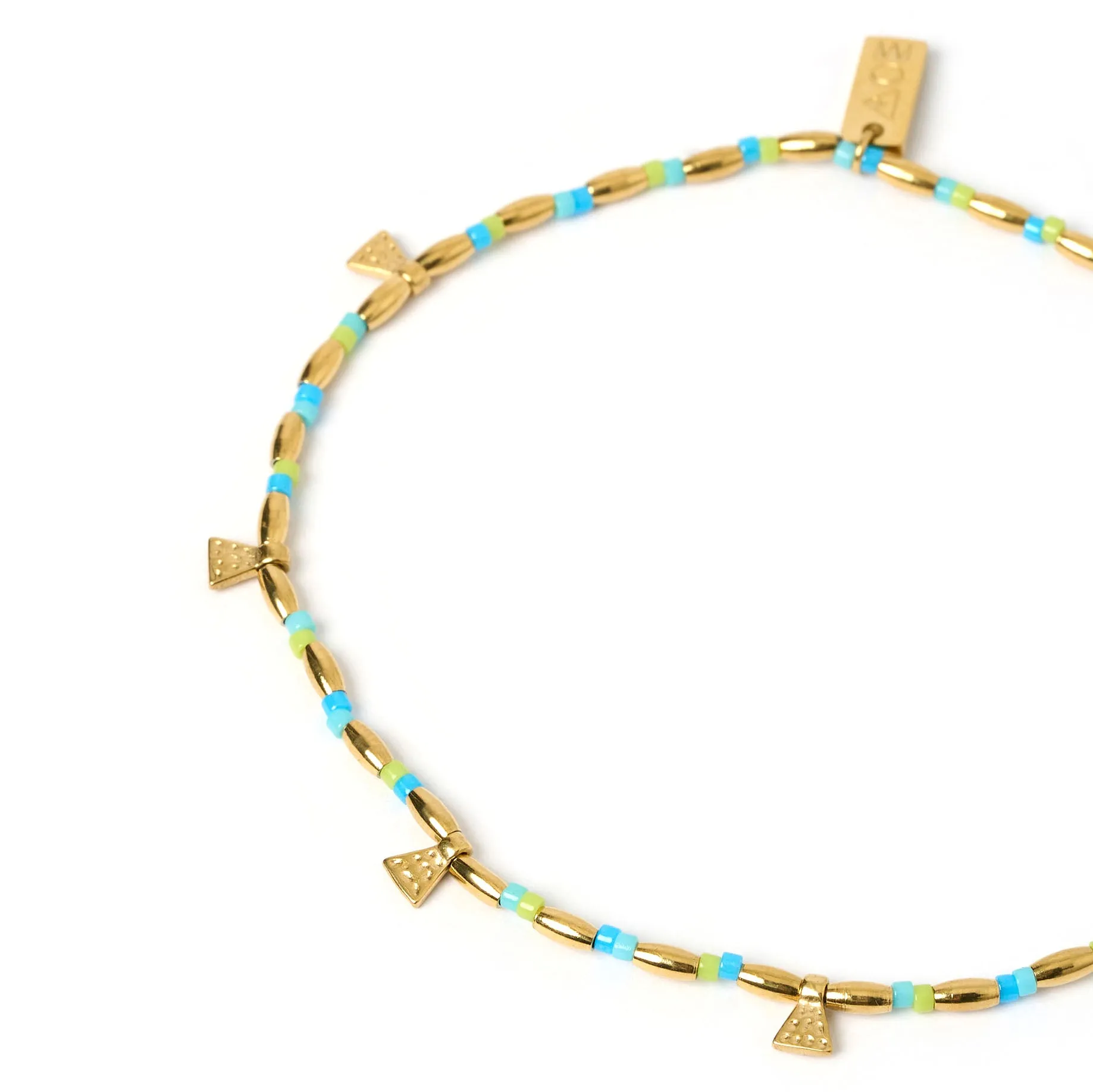 Natalia Gold Anklet - Ocean