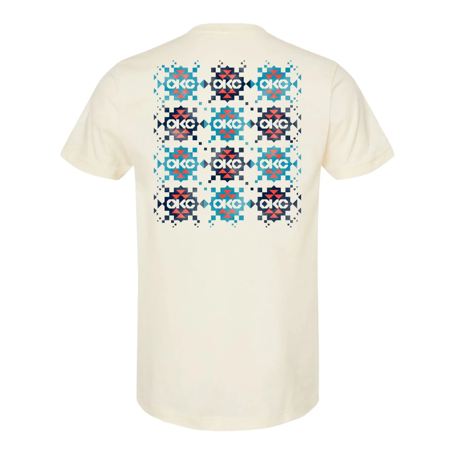 OKC THUNDER NATIVE AMERICAN HERITAGE QUILTED PATTERN T-SHIRT