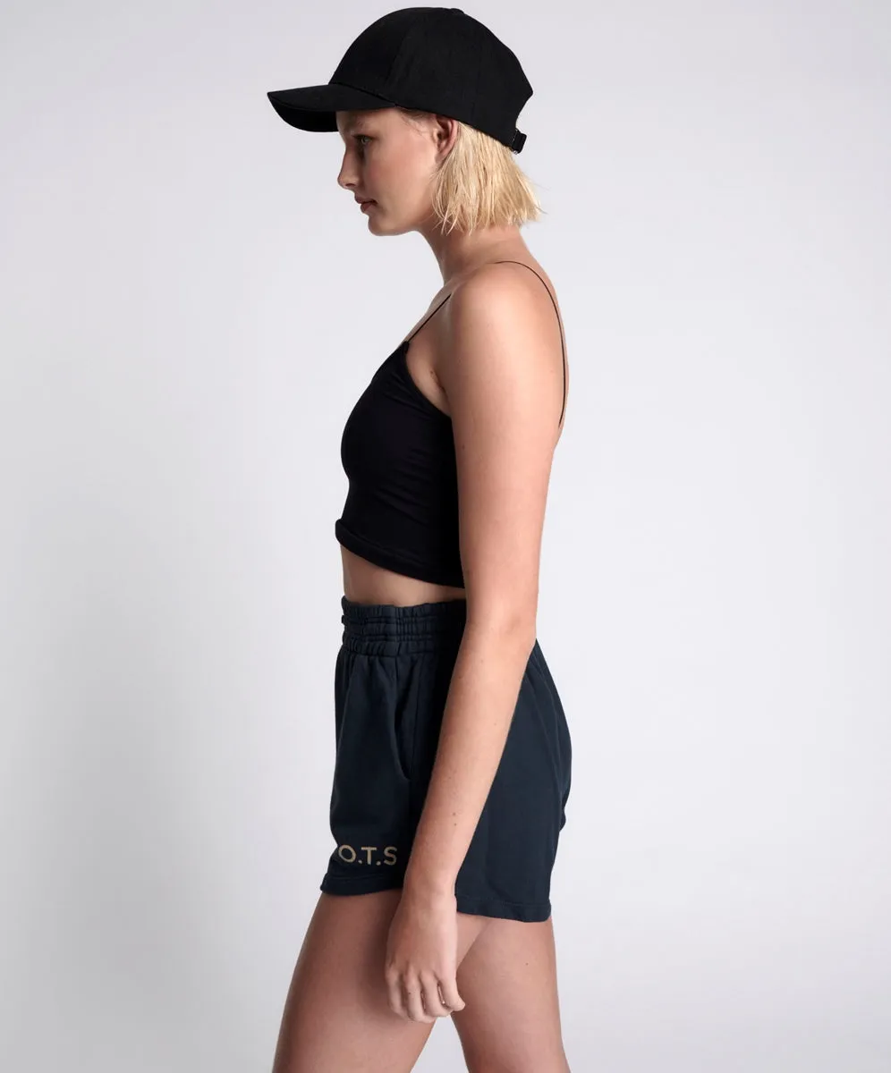 OTS STRING BACK BOXER CROP BLACK