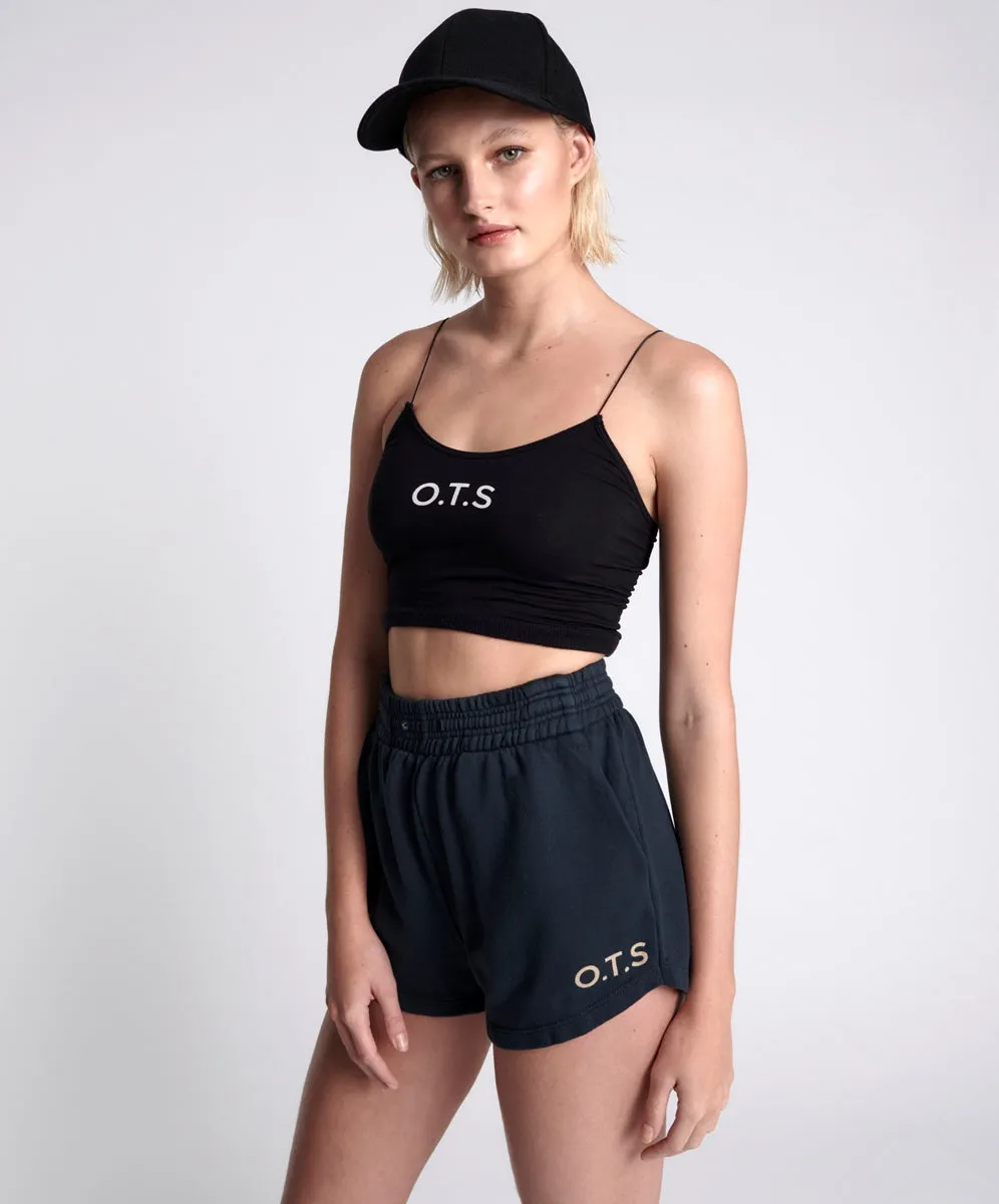 OTS STRING BACK BOXER CROP BLACK