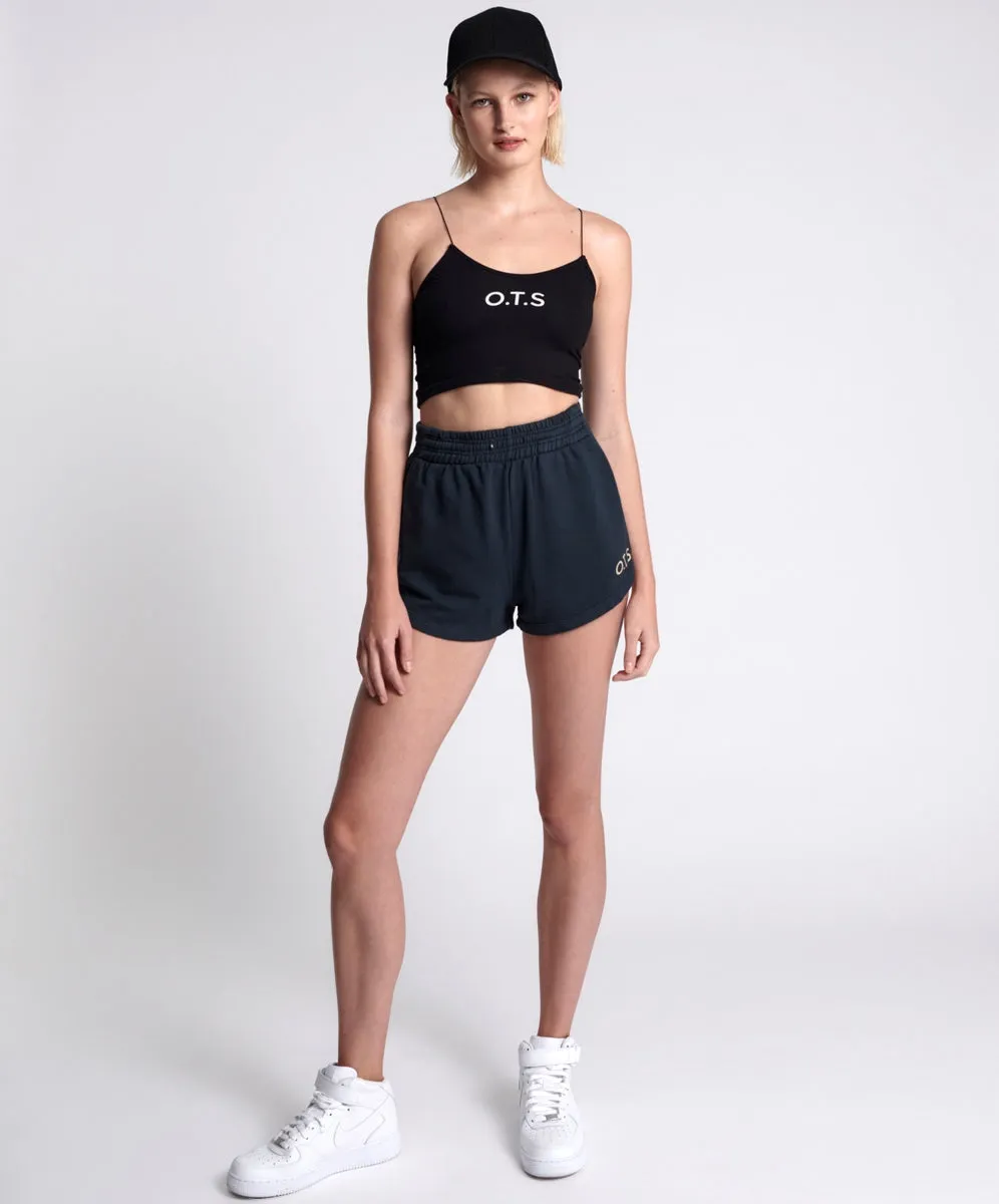 OTS STRING BACK BOXER CROP BLACK