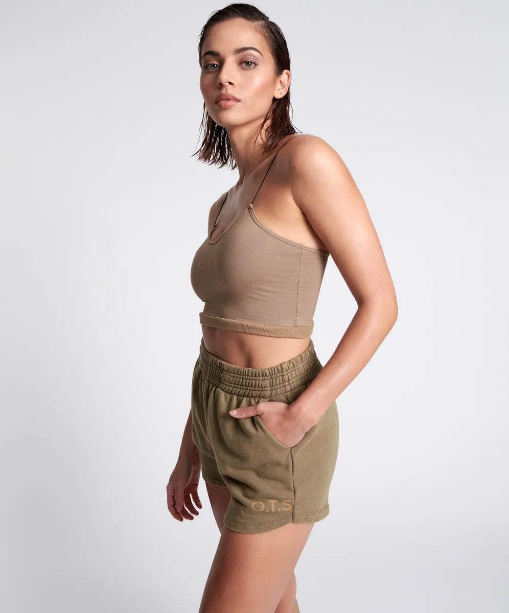 OTS STRING CROP BROWN