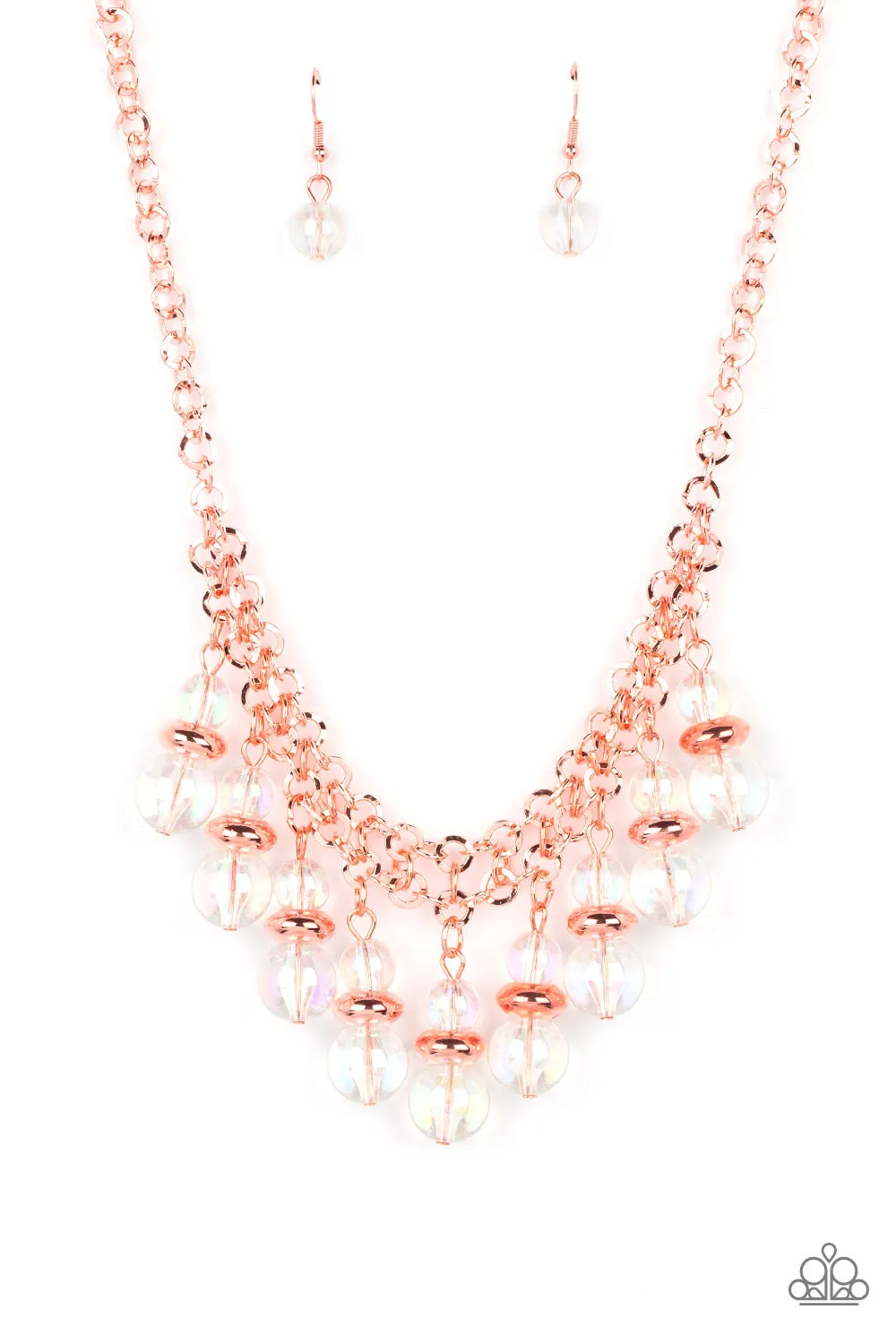 Paparazzi Accessories - Deep Space Diva #L187 Peg - Copper Necklace