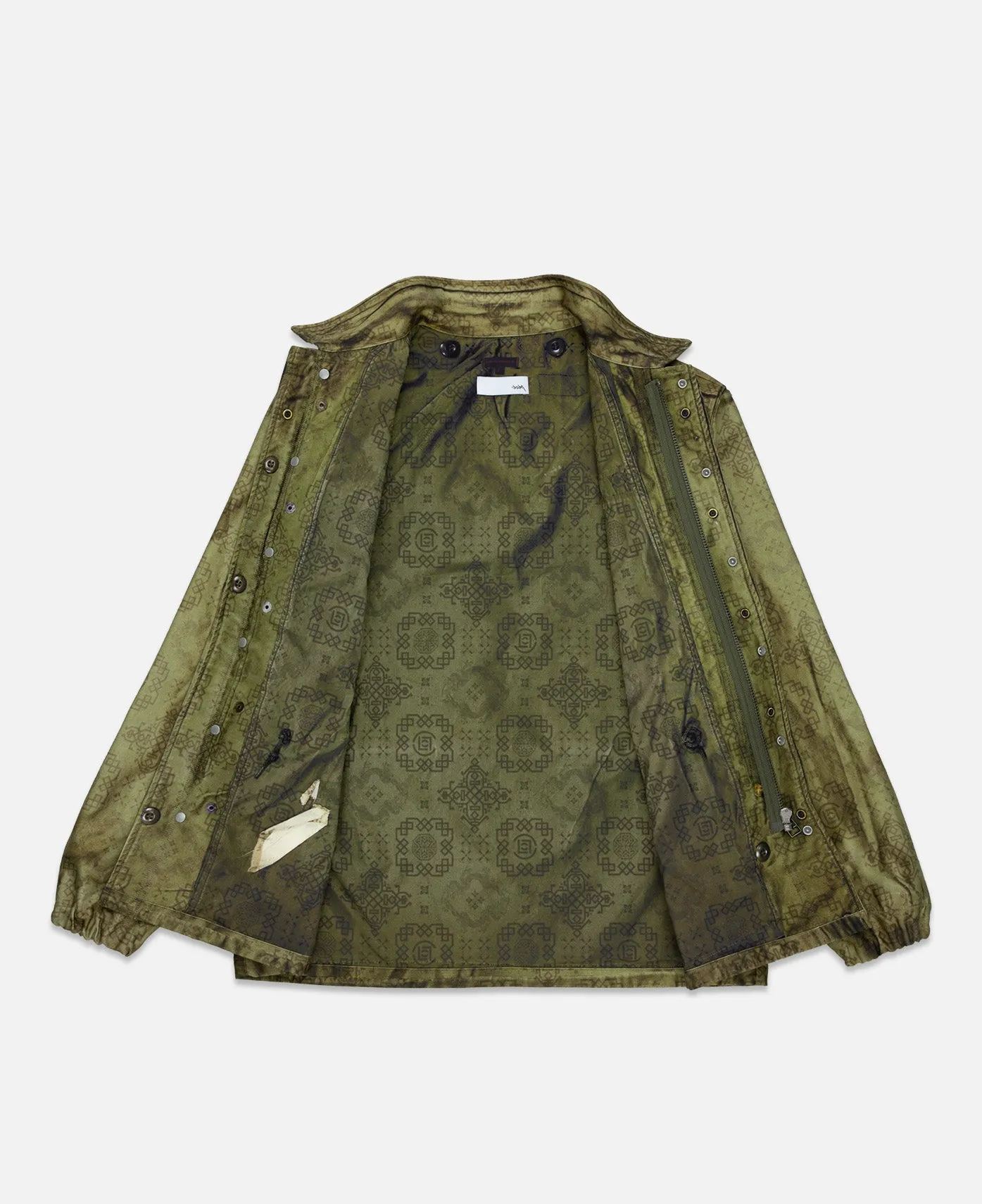 Printed Silk M-65 Jacket (Olive)