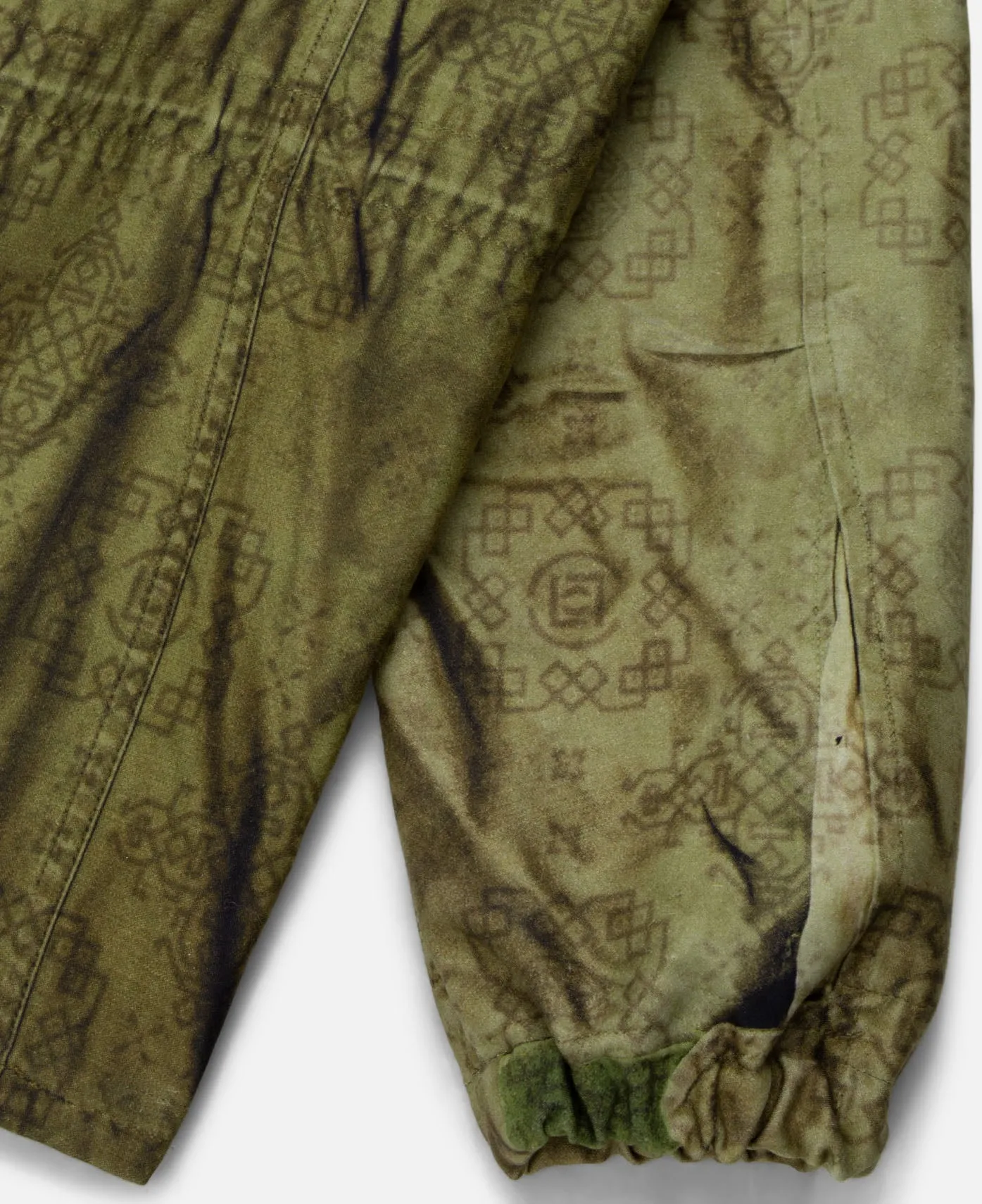 Printed Silk M-65 Jacket (Olive)