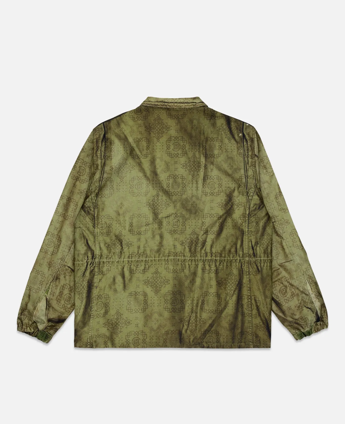 Printed Silk M-65 Jacket (Olive)