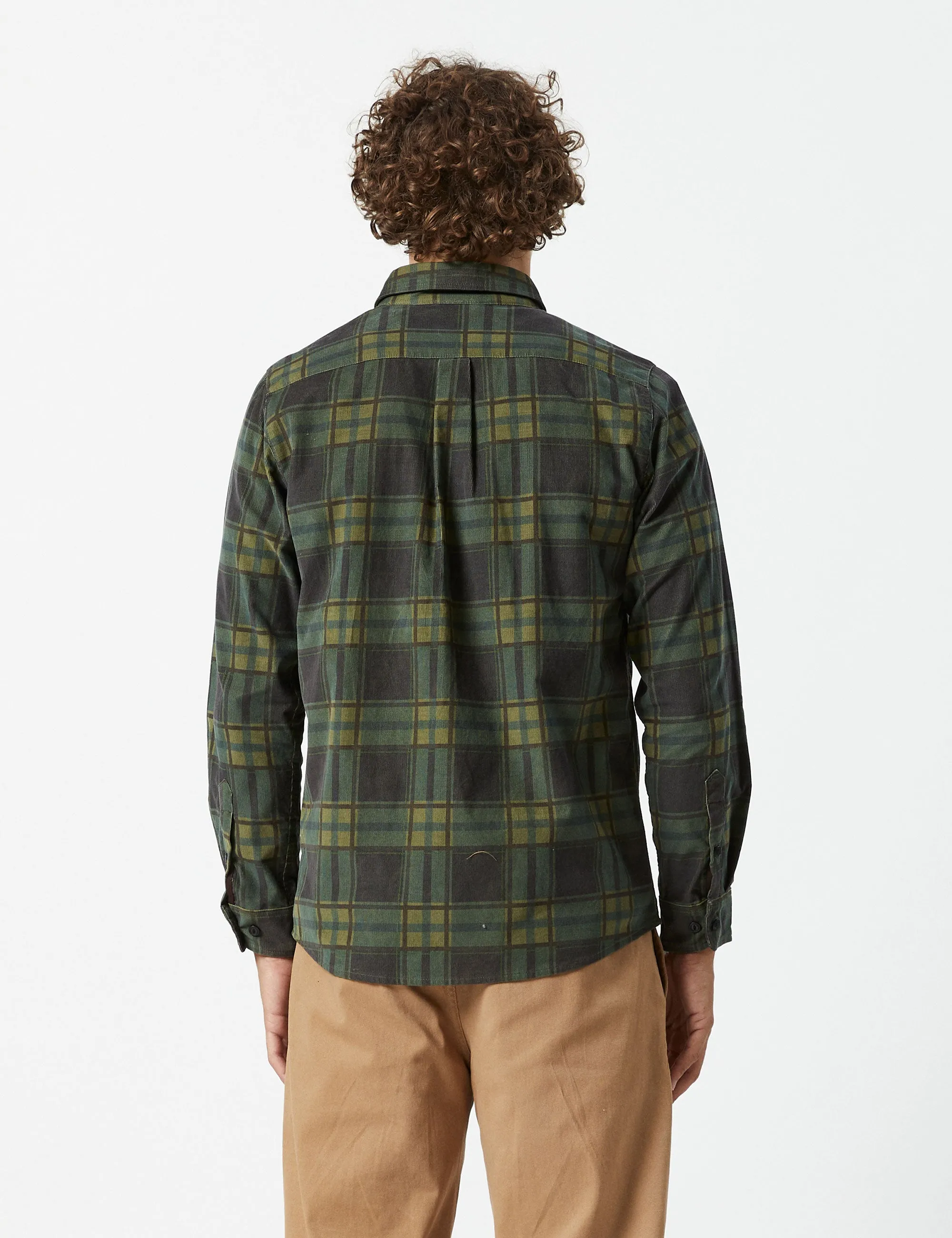 Sawyer Cord Longsleeve Shirt - Army Check