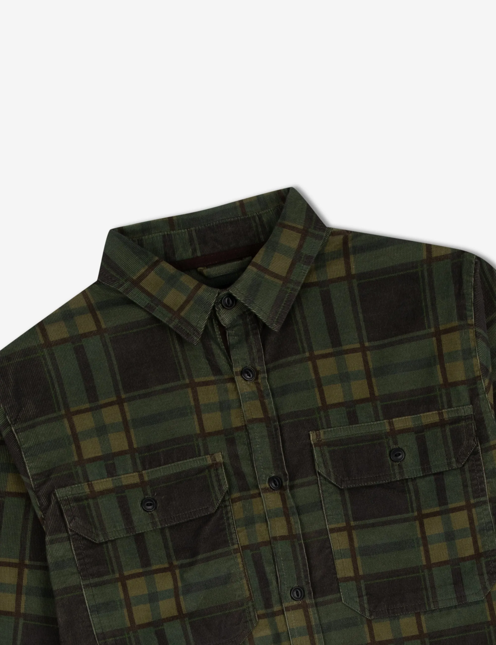 Sawyer Cord Longsleeve Shirt - Army Check