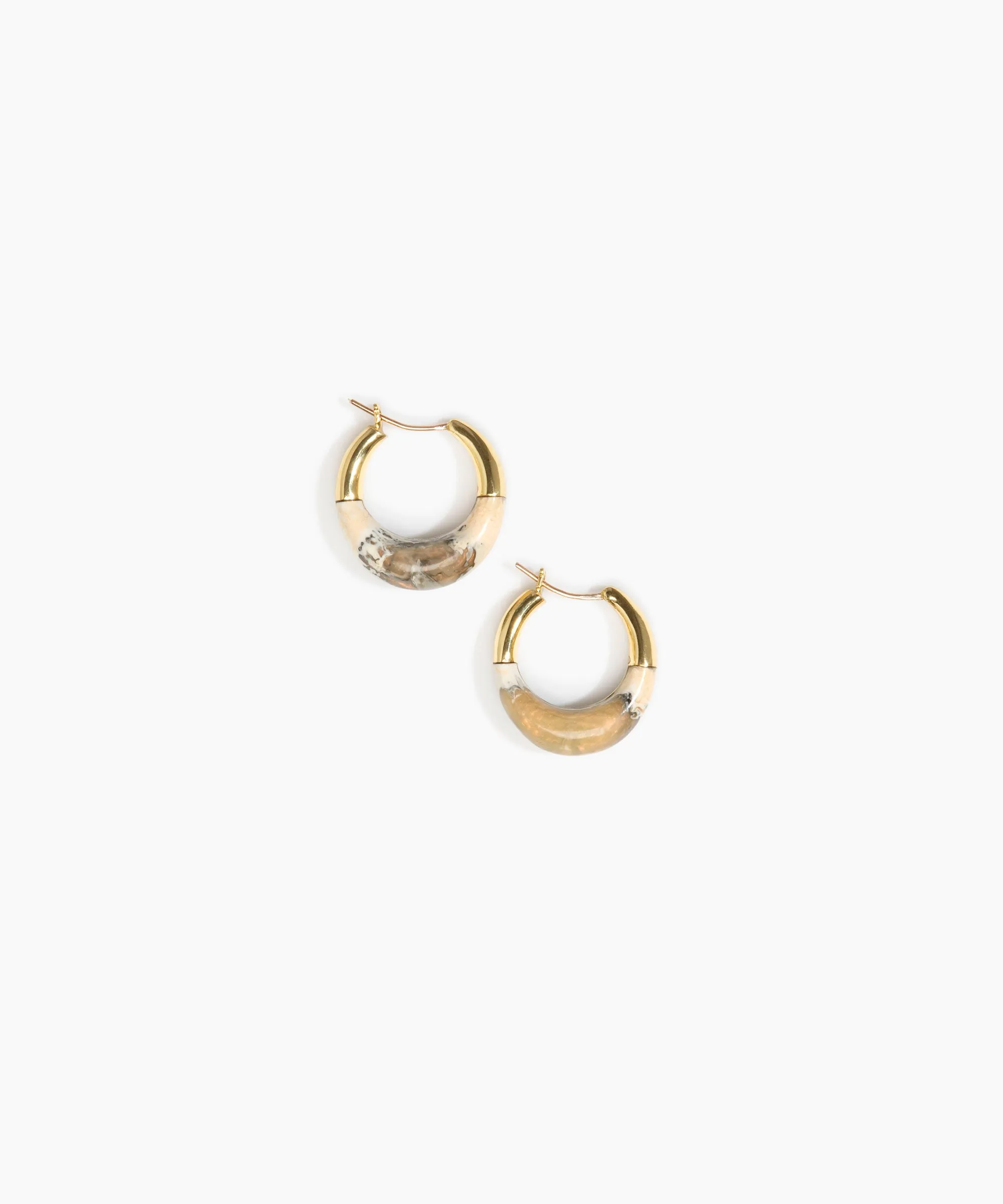 Small Horn Hoop Earrings