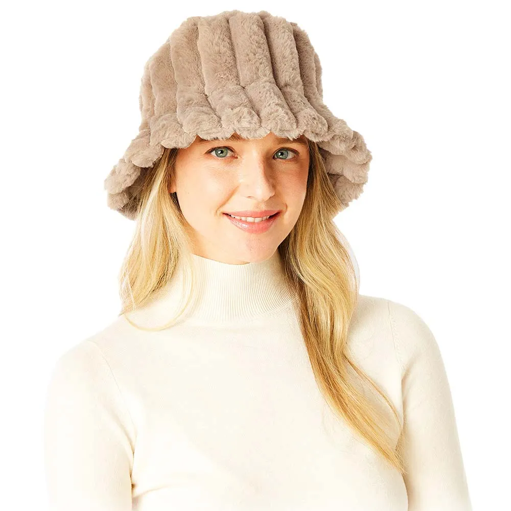 Soft Faux Fur Bucket Hat